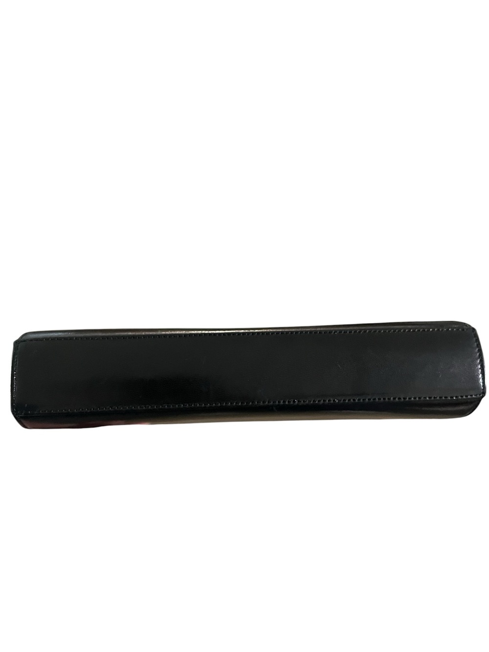 St. John Black Leather Clutch with Gold Plaque - Picture 5 of 5